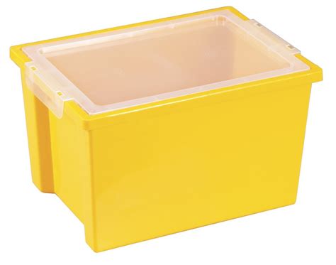 yellow plastic electrical box|yellow lid bin.